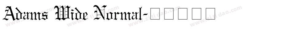 Adams Wide Normal字体转换